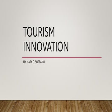 Innovation in tourism | PPTX