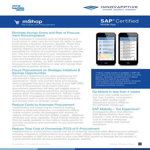 Innovapptive's mShop Mobile Solution