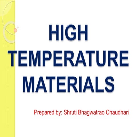 High Temperature Materials