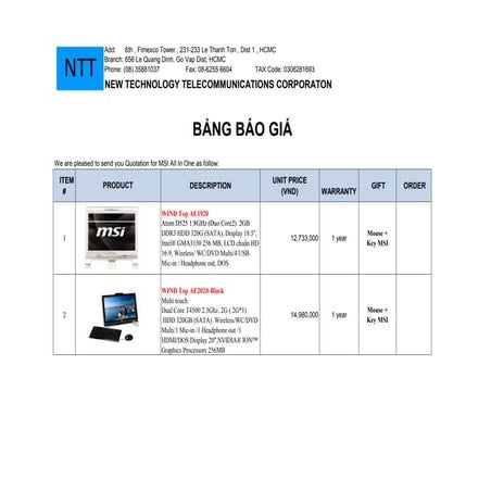 Msi all in one | PDF