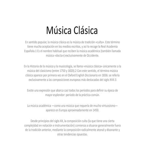 Música clásica