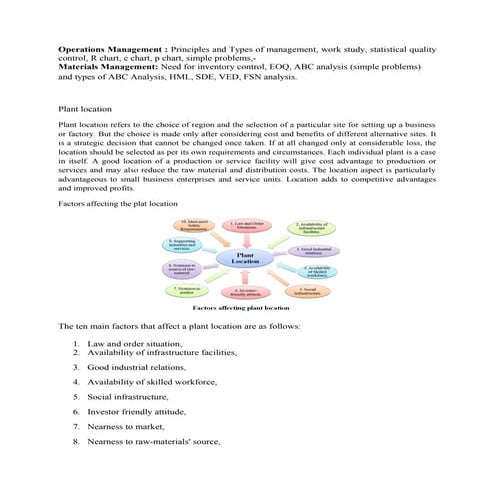 Ms II Unit Operations Management | DOC