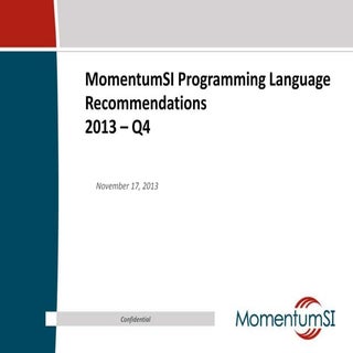 MomentumSI Programming Language Rec...