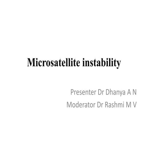 Microsatellite instability  