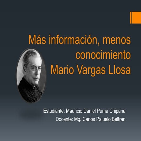 Más información, menos conocimiento | PPTX