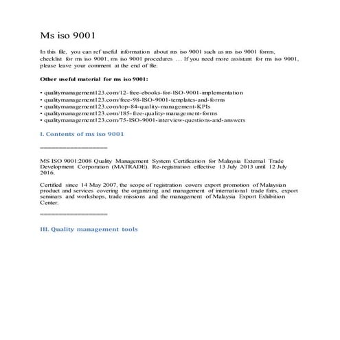Ms iso 9001