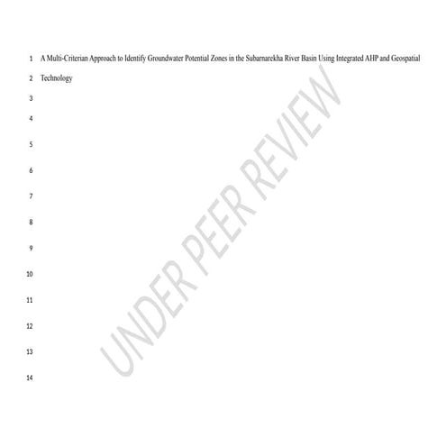 Water Management and hydrological evaluation