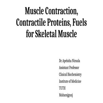Contractile proteins for BDS students. MSK system