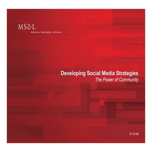 Developing Social Media Strategies