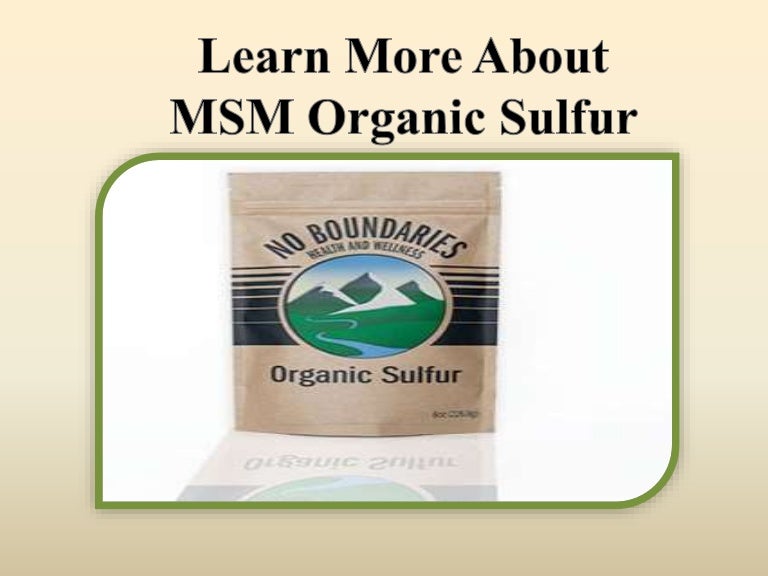 MSM Organic Sulfur