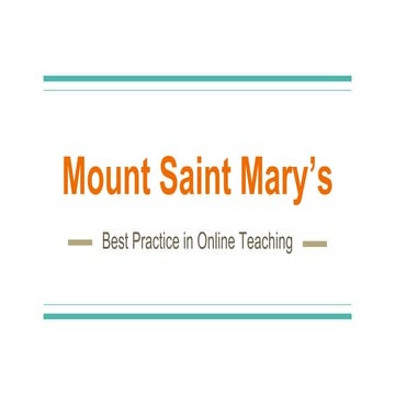 MSMU Best Practice in Online Teaching