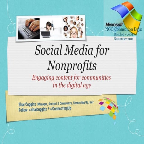 Social Media for Nonprofits: MS NGO Connection Days in Bacolod & Cebu 2011