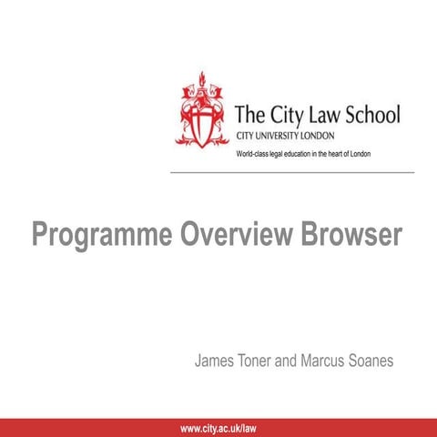 The personalisation of the curriculum: the Programme Overview Browser on the ...