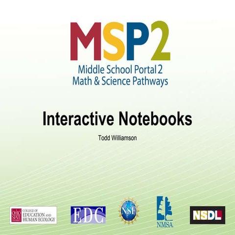 MSP2 Interactive Notebooks