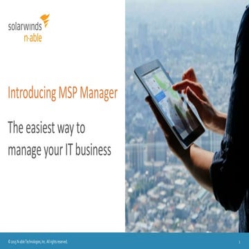 MSP Manager Launch Webinar