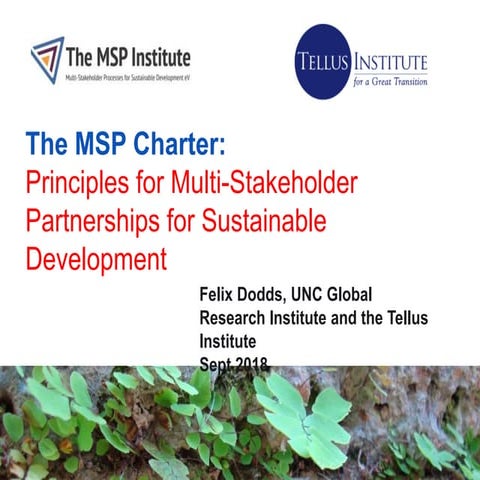 Multi-Stakeholder Partnerships  sept 2018