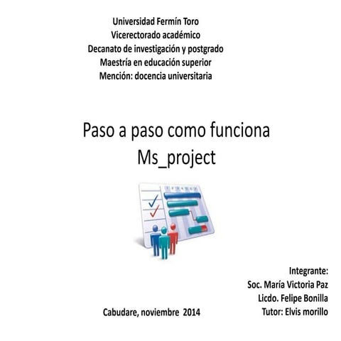 Paso a paso como funciona Ms project | PPTX