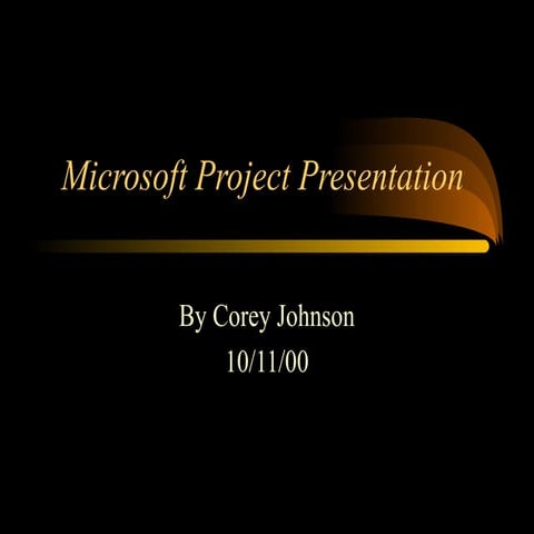 Microsoft Project Presentation For Beginners