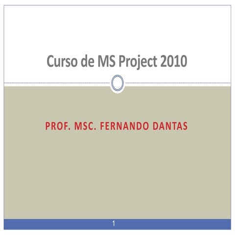 Curso de Microsoft Project 2010 - Completo