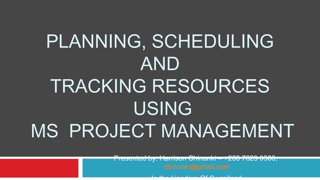 Ms  project management