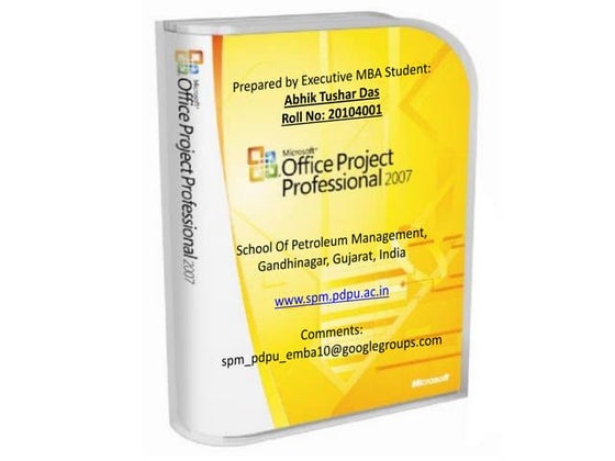 MS Project Presentation | PPT