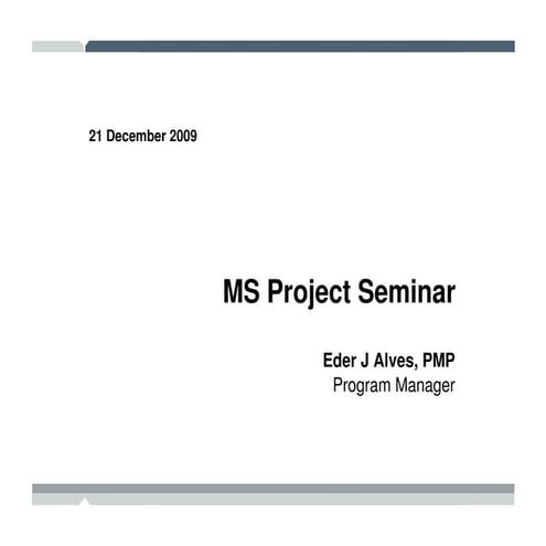 Ms Project Workshop