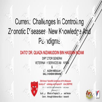 Current Challenges In Controlling Zoonotic Diseases- New Knowledge And Paradigms