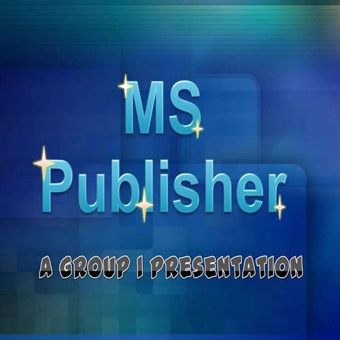 Ms publisher presentation(2007)