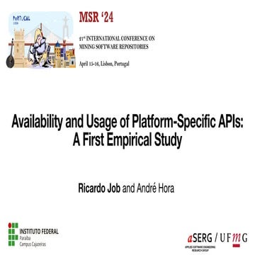 Availability and Usage of Platform-Specific APIs: A First Empirical Study (MS...