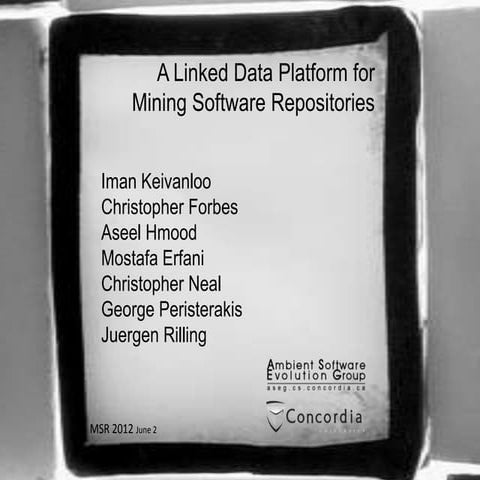 SeCold - A Linked Data Platform for  Mining Software Repositories
