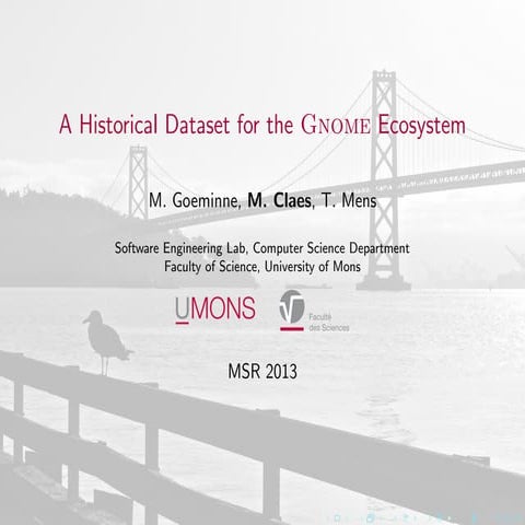 A historical dataset for the Gnome software ecosystem