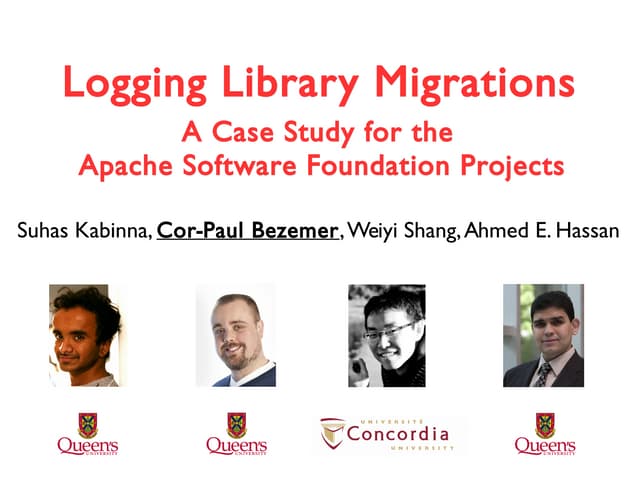 Logging library migrations - A case...