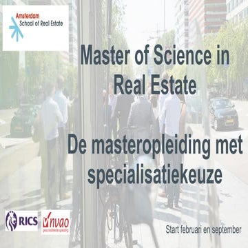 MSRE (Master of Science in Real Estate) ASRE 2018-2019 | PPT
