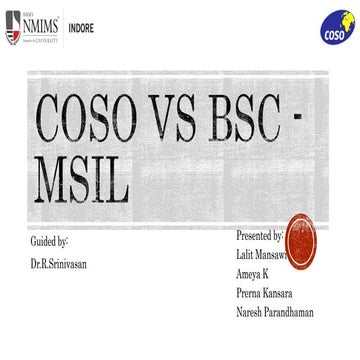 MSIL - COSO vs ERM - NMIMS INDORE