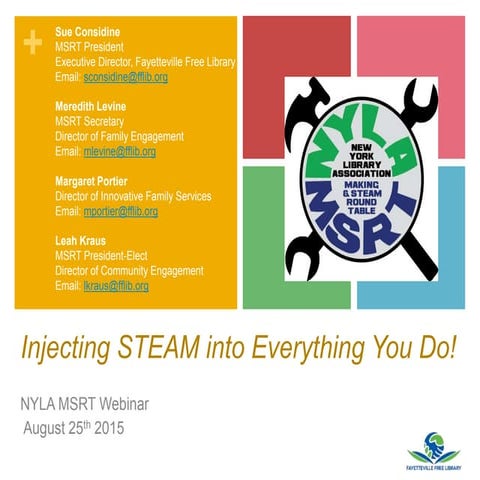 Injecting STEAM Into Everything You Do!