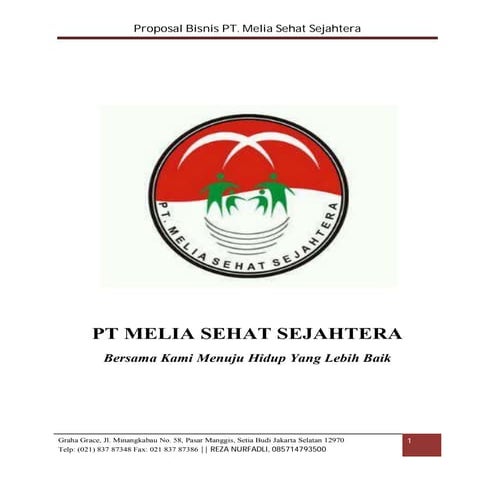 Proposal Bisnis Melia Sehat Sejahtera