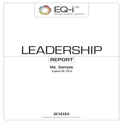 EQ-i Leadership Report Sample 