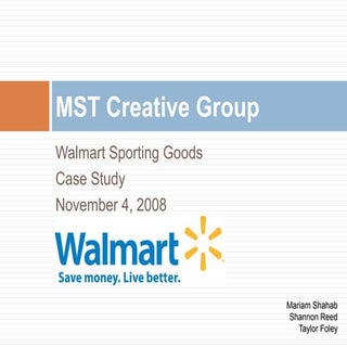 Walmart Sporting Goods Case Study