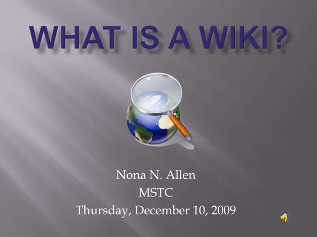 Mstc What Is A Wiki