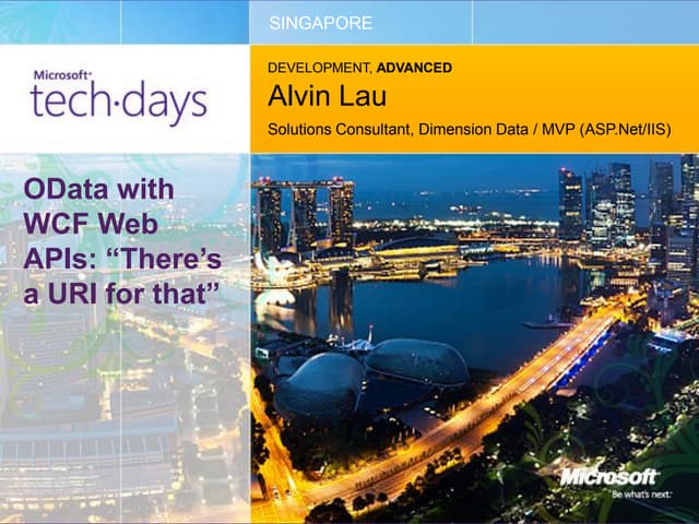 MS TechDays 2011 - WCF Web APis There's a URI for That