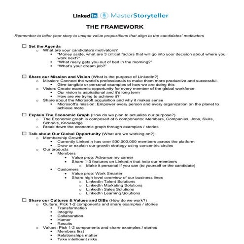 LinkedIn Master Storyteller Framework