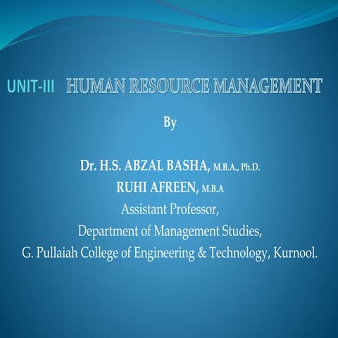 Human Resource Management
