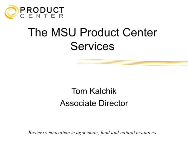 Msu Product Center Resources