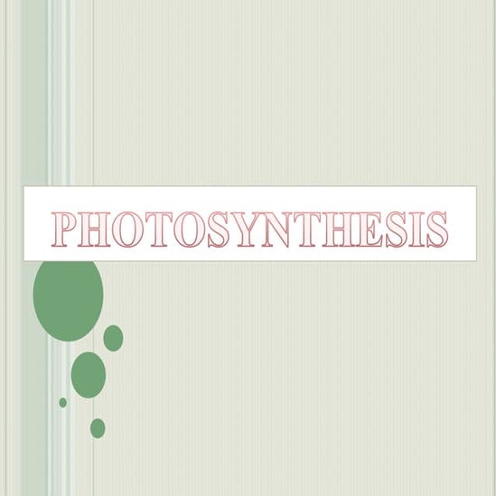 Photosynthesis