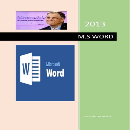 MS WORD 2013,SHORTCUT KEYS, WATERMARK,BORDERS,DATA PROTECTION,HYPERLINK,SMART...