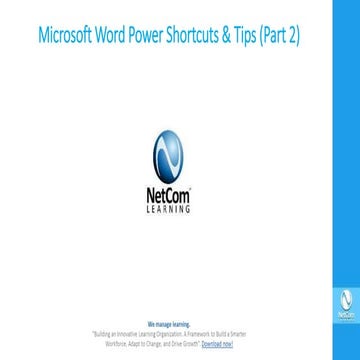 Microsoft Word Power Shortcuts & Tips (Part-2)