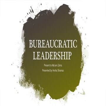 Bureaucratic leadership 