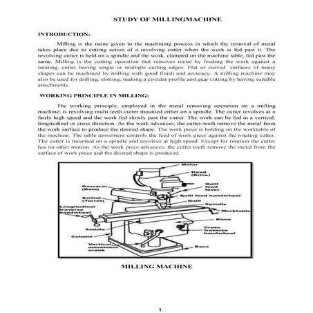 Milling machine | PDF
