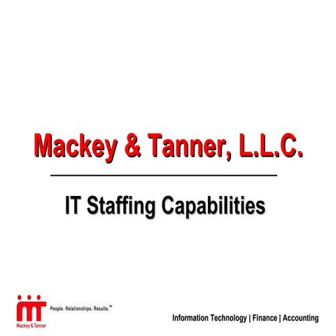 M&T IT Staffing Capabilities