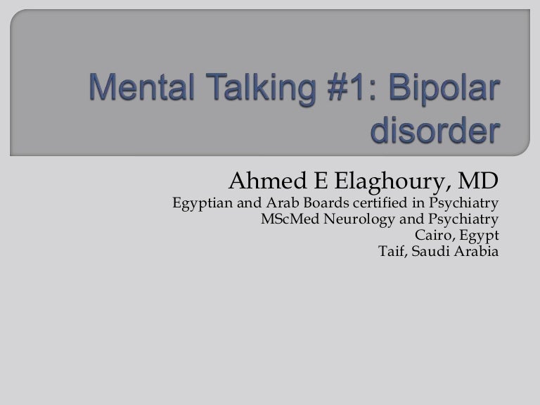 Bipolar disorder discussion points